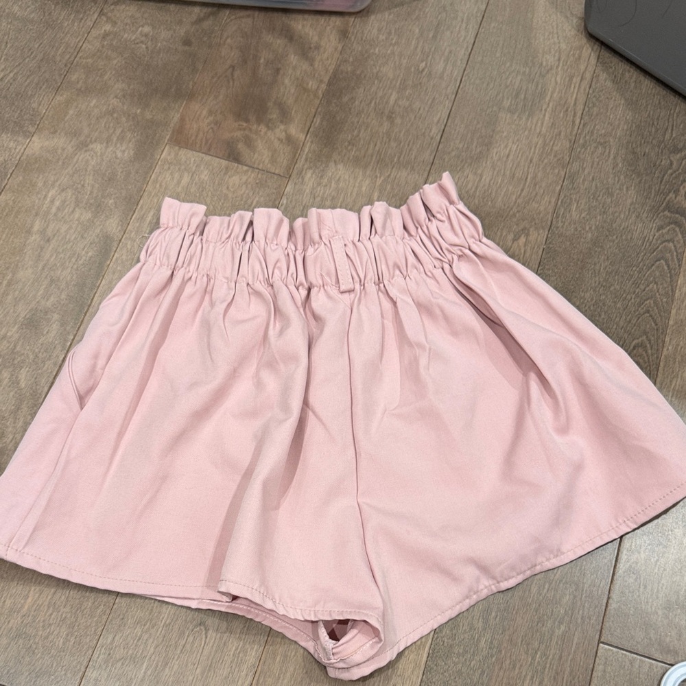 Pink Women's Ruffled Shorts